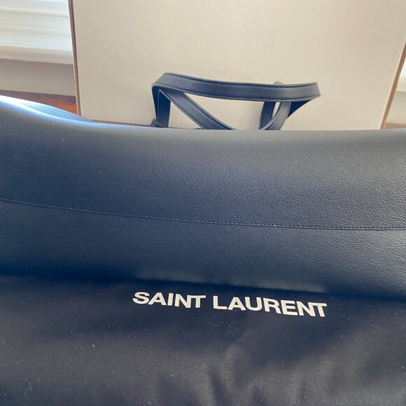 YSL SHOPPER TOTE BLACK LEATHER Authentic - Picture 4 of 16